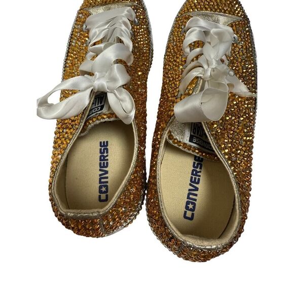 NEW! Converse Chucks Custom Bling Low Top Sneakers Women's Sz. 10 - Picture 9 of 14